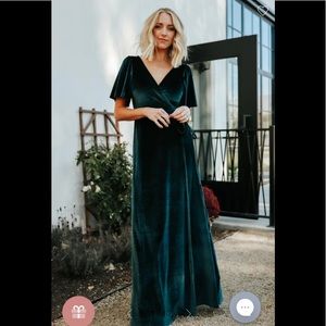 Baltic Born Meghan Velvet Wrap in JADE